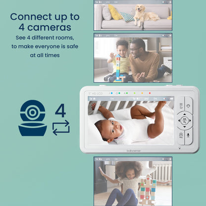 Babysense HDS2 Babyphone mit Kamera – 5 Zoll HD, Ohne WLAN