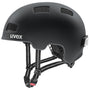 uvex City 4 Fahrradhelm für Damen und Herren black matt 55-58 cm mit LED am Hinterkopf