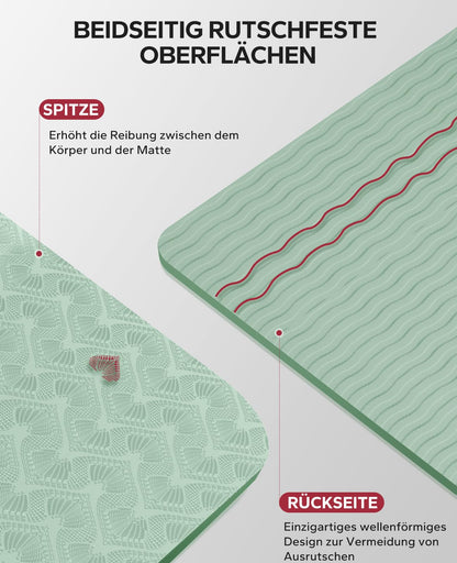 HAPBEAR Yogamatte Rutschfest – XXL Extra Breit 198x137cm 6mm