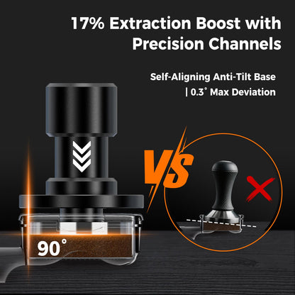 IKAPE V6 Impact Espresso Tamper 58,35 mm mit Dreifachfedersystem