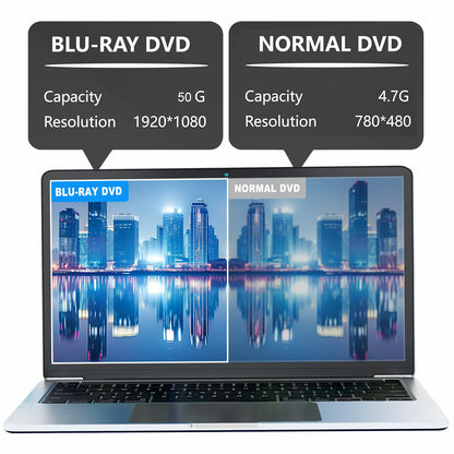 Externes Blu-ray Laufwerk – USB 3.0/Typ-C Recorder tragbar
