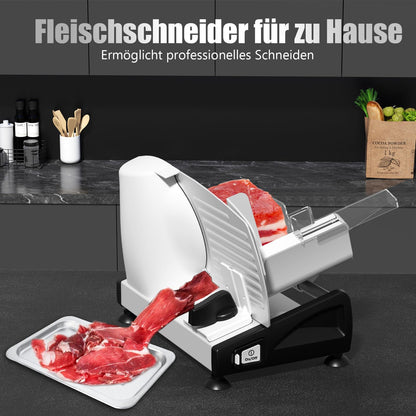 YASHE Elektrischer Allesschneider 200W mit 19 cm Edelstahlklingen