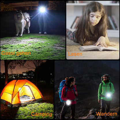 Relybo GT221 LED-Taschenlampe, USB aufladbar, stufenlos dimmbar