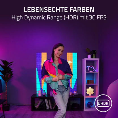 Razer Kiyo Pro Ultra 4K Streaming Webcam für Content – Schwarz