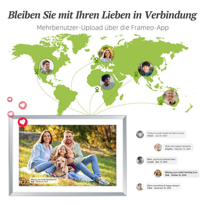 SmartFrame 10.1 Zoll WLAN Digitaler Bilderrahmen - Silber