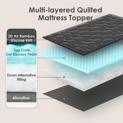 EHEYCIGA Gel Memory Foam Matratzentopper - 180x200cm