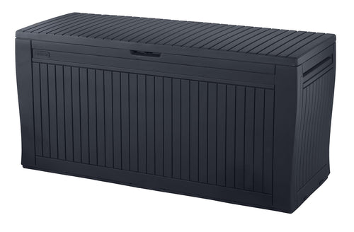 Koll Living Auflagenbox 270 Liter Graphit. Rechteckige Box, graphitfarben, schützt Auflagen vor Nässe und Schimmelbildung.