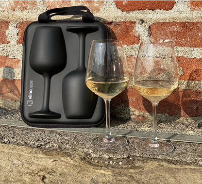 viinocase Weingläser to go, 2er-Set mit Schutzcase für unterwegs