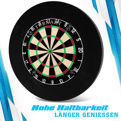 Offizielles Steeldartscheibe Set Kork – 6 Pfeile & Rückwand