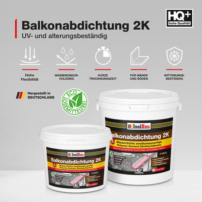 Isolbau Balkonabdichtung 2K Flexibel Dichtschlämme – 20 kg