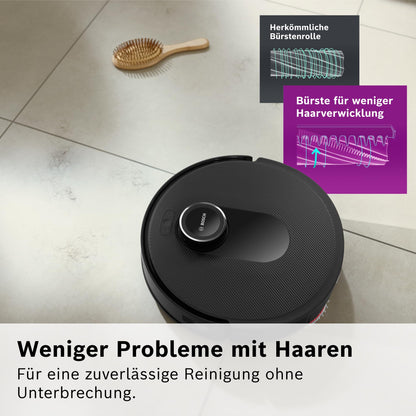 Bosch Spotless Max BCRDW3B Saugroboter mit Wischfunktion, schwarz