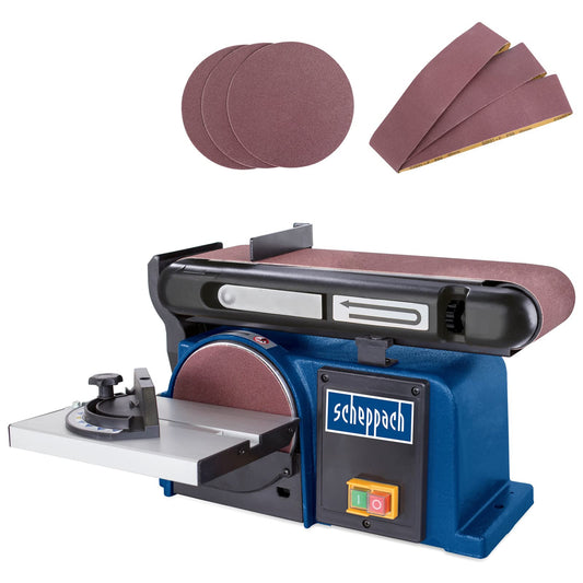Scheppach BTS900 Band-Tellerschleifer mit Zubehör Set