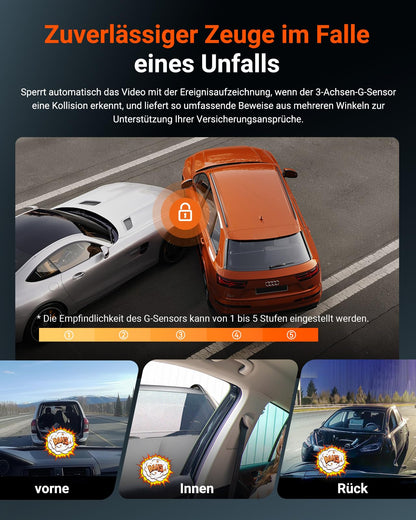 VANTRUE N4S 3-Kanal Auto Dashcam – STARVIS 2, HDR, WiFi, GPS