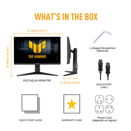 ASUS TUF Gaming VG27AQL5A 27 Zoll WQHD Gaming Monitor 210Hz