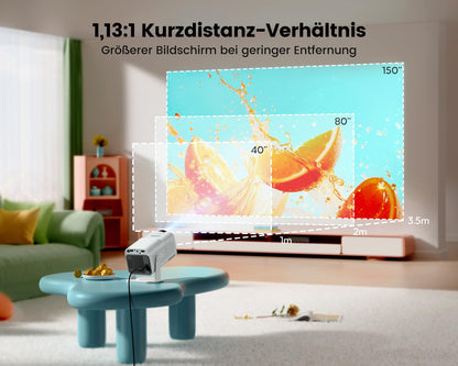 TOPTRO Mini Beamer 4K Full HD Projektor – Auto Keystone