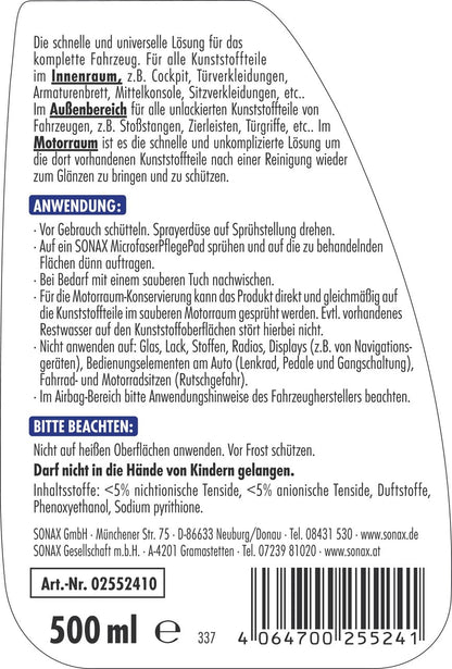 SONAX Innenraum- & Scheiben Reinigungs- & Pflegeset - 11-teilig mit Tasche