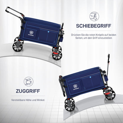 EVER ADVANCED XXL Bollerwagen faltbar – 225L, 150kg, breite Räder