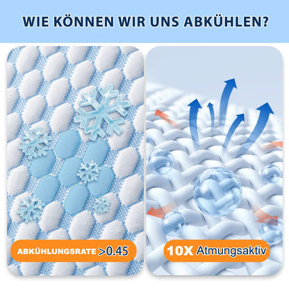WVIOWVI Memory Foam Kissen 40x80 cm, Kühlendes Kopfkissen Blau-Grau
