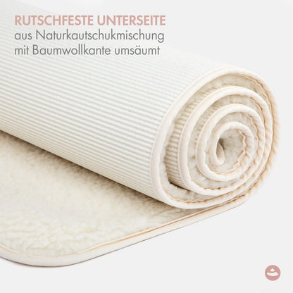 Bodhi Schurwoll-Yogamatte Premium VISHNU 90P - Natur 200x90cm