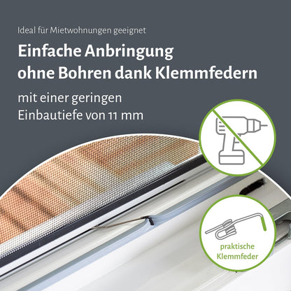 empasa Insektenschutz Fenster Basic mit Alurahmen, 130 x 150 cm, weiss