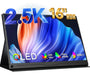 UPERFECT QLED 2.5K 16 Zoll Tragbarer Monitor – WQXGA: Rechteckiger, schlanker Bildschirm in Dunkelgrau zum Erweitern von Laptop-/Smartphone-Displays unterwegs.