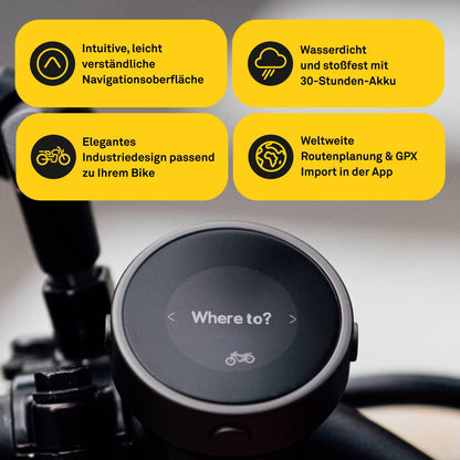 Beeline Moto GPS Navi für Motorräder & Roller - Schwarz