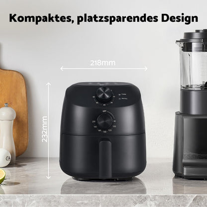 aeco Cube 2.0 Mini Airfryer – Heissluftfritteuse, 2 Liter, BPA-frei