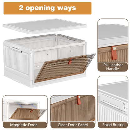 PurKeep Aufbewahrungsbox mit Deckel, faltbar, 28 L, weiss, 4er-Set