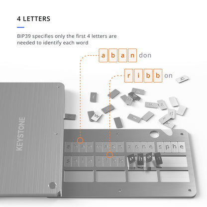 KEYSTONE Tablet Crypto Seed Storage – 24 Wörter Edelstahl