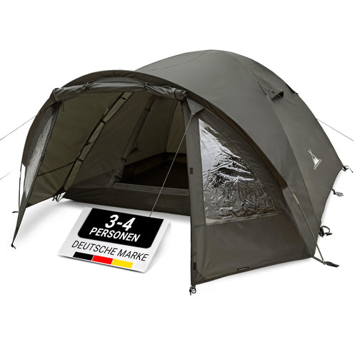 Wanderfalke Camp 4 Campingzelt, 4 Personen, wasserdicht, Vorzelt