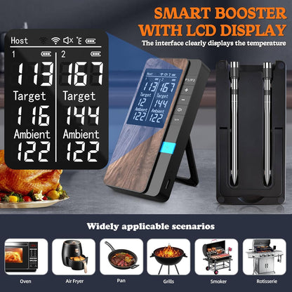 Apkezel Bluetooth Fleischthermometer Kabellos - Doppelsonde