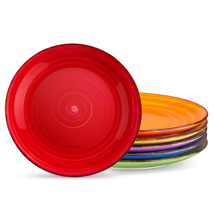 vancasso BONITA Speiseteller-Set, Steingut, 6-teilig, Ø 27 cm, bunt glasiert