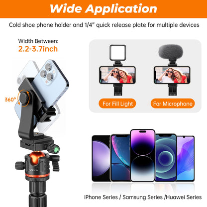 Victiv 200cm Kamera Stativ 2-in-1 - Aluminium Reisestativ