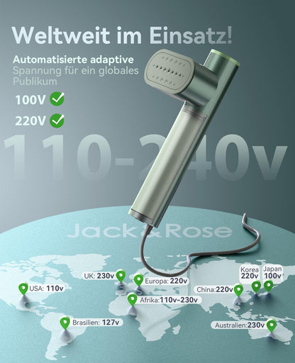 Jack & Rose K1 Reise-Dampfglätter 2-in-1 Steamer für Kleidung