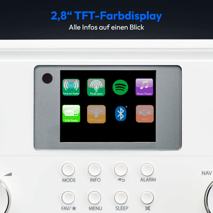 MEDION P85027 Internetradio DAB+ UKW Spotify Connect - weiss