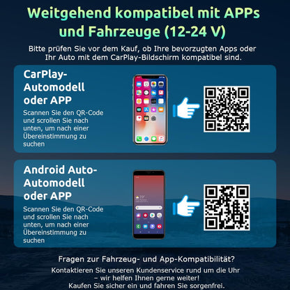 ESSGOO CarPlay & Android Auto Bildschirm 7 Zoll IPS