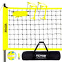 VEVOR Volleyballnetz Set, höhenverstellbar, mit Ball & Tragetasche – PE-Netz mit Stahlstangen
