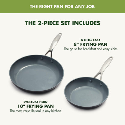 GreenPan Valencia Pro Keramik Bratpfannen-Set 20/26 cm Grau