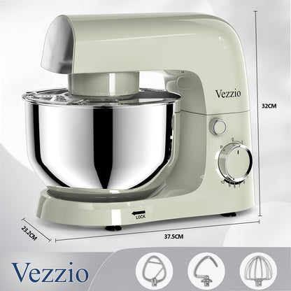 Vezzio Knetmaschine Teigkneter 1500W 4.5L Schüssel Grün