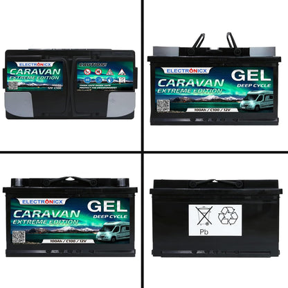 Electronicx 12V 100Ah Gel Batterie – Deep Cycle Solarbatterie