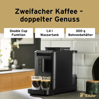 Tchibo Esperto2 Caffè Kaffeevollautomat für Espresso - All Black