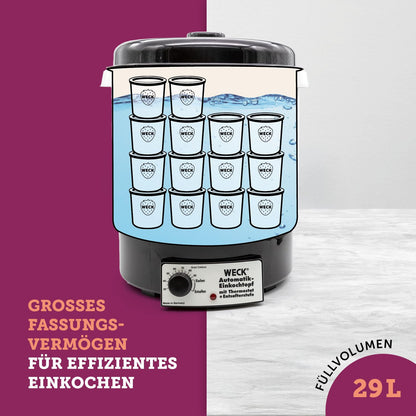 WECK Einkochautomat WAT34 Kunststoff mit Thermostat - 29L