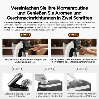 Warriors1 5in1 Kaffeemaschine Kapselmaschine – 20 Bar