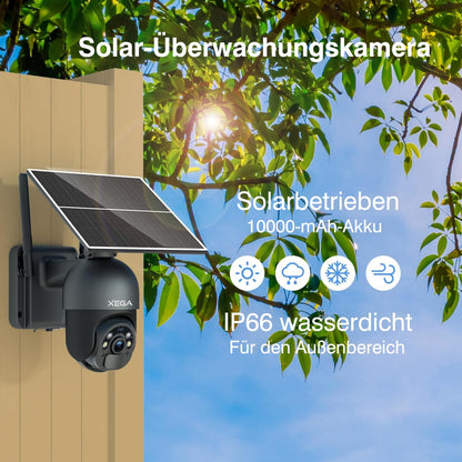 Xega 4G LTE Überwachungskamera Aussen Solar PTZ 2K Nachtsicht RBX-S20