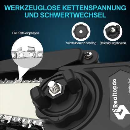 Realtopdo Akku Astsäge 15/20cm – Makita 18V kompatibel Solo