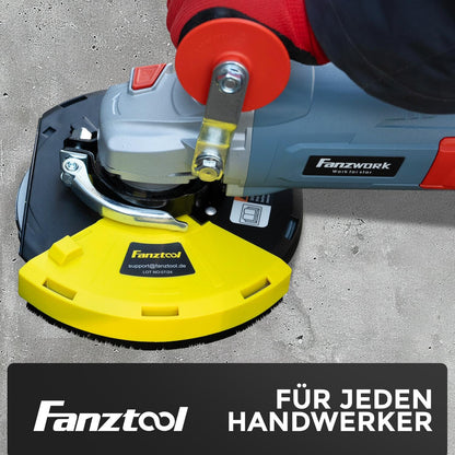 FANZTOOL Diamantschleiftopf 180mm (2er-Set) + Absaughaube Winkelschleifer