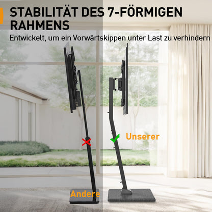 Perlegear TV Ständer Rollbar für Fernseher - 30-70 Zoll