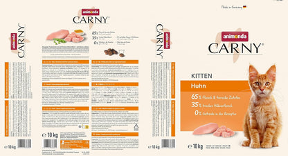 animonda Carny Kitten Trockenfutter mit Huhn, getreidefrei, 10 kg