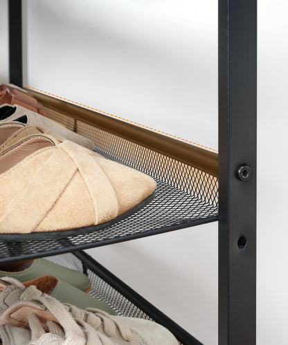 HOOBRO Schuhregal 5-stöckig EBF12XJ01 - Vintagebraun-Schwarz