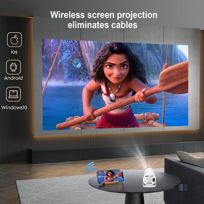 SmartView 4K FHD Mini Beamer Tragbarer Projektor - 180° Drehbar